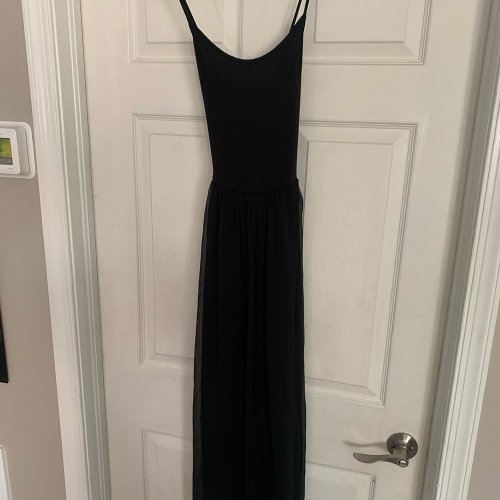 NWT- Black maxi dress with tulle layer - small